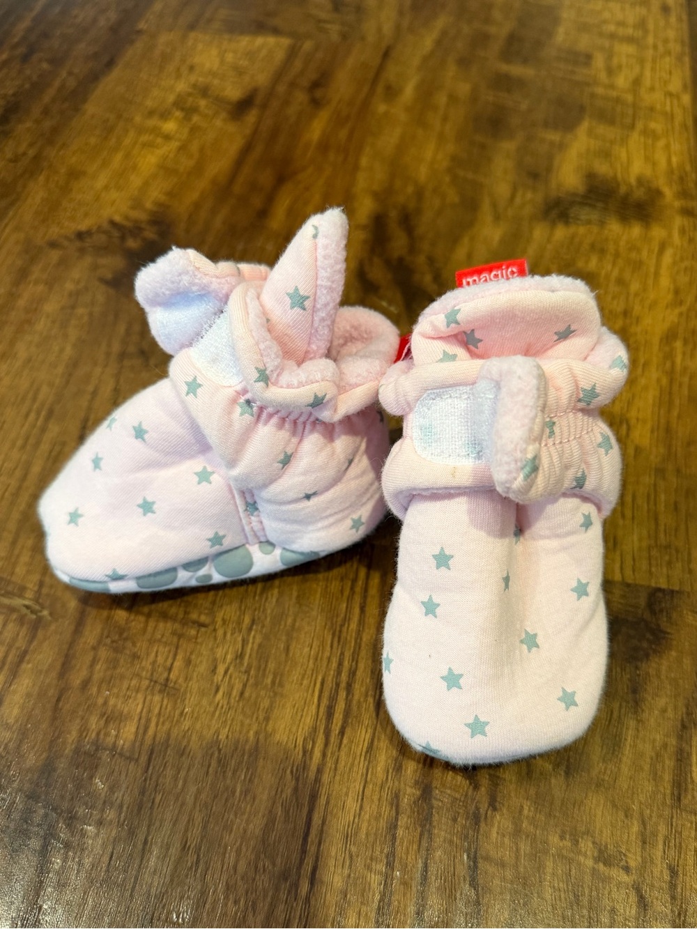 Magics Pink Star Baby Booties